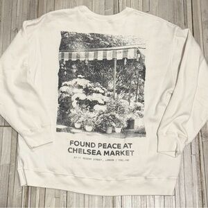 Hollister White Fleece Sweatshirt